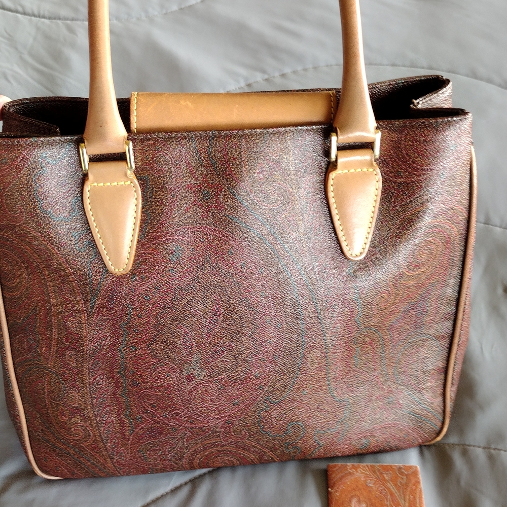 Etro Brown Paisley Tote Bag